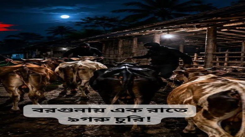বরগুনার গৌরীচন্নায় দুটি গোয়ালঘর থেকে ৯টি গরু চুরি