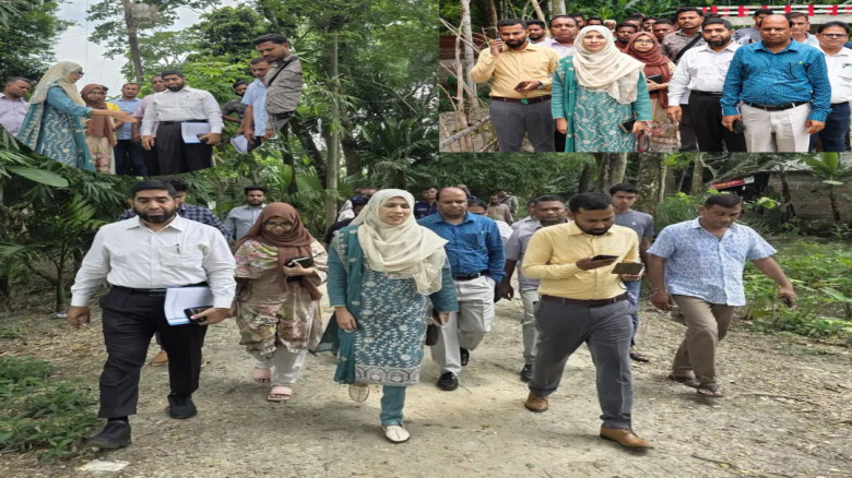 বেতাগীতে খালকাটা কর্মসূচি পরিদর্শনে জেলা প্রশাসক