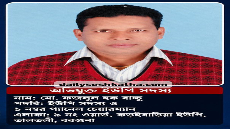 বরগুনার তালতলীতে জেলেদের চাল আত্মসাতের ঘটনায় ইউপি সদস্যের ব