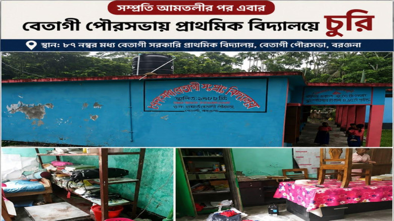 আমতলীর পর এবার বেতাগী পৌরসভায় প্রাথমিক বিদ্যালয়ে চুরি