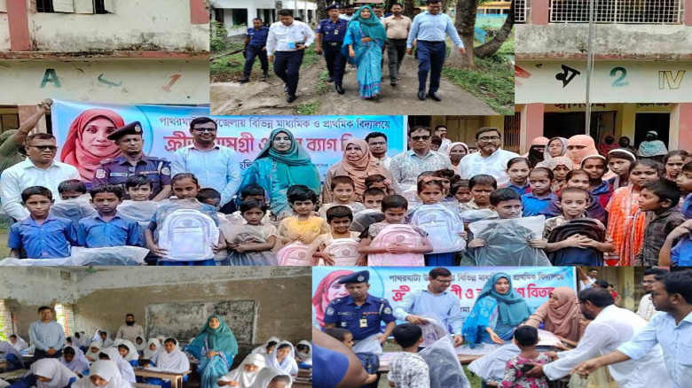 পাথরঘাটায় দুই শিক্ষাপ্রতিষ্ঠান পরিদর্শনে বরগুনার ডিসি: শিক্