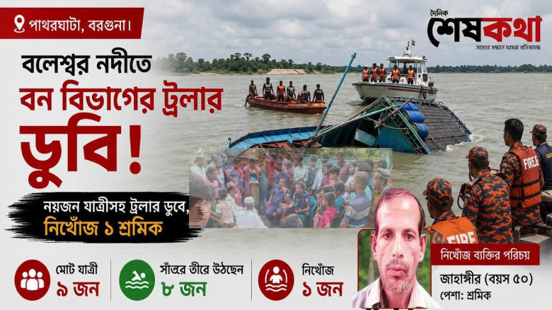বরগুনার পাথরঘাটায় ৫ ঘণ্টা পর নিখোঁজ শ্রমিক জাহাঙ্গীরের মরদেহ