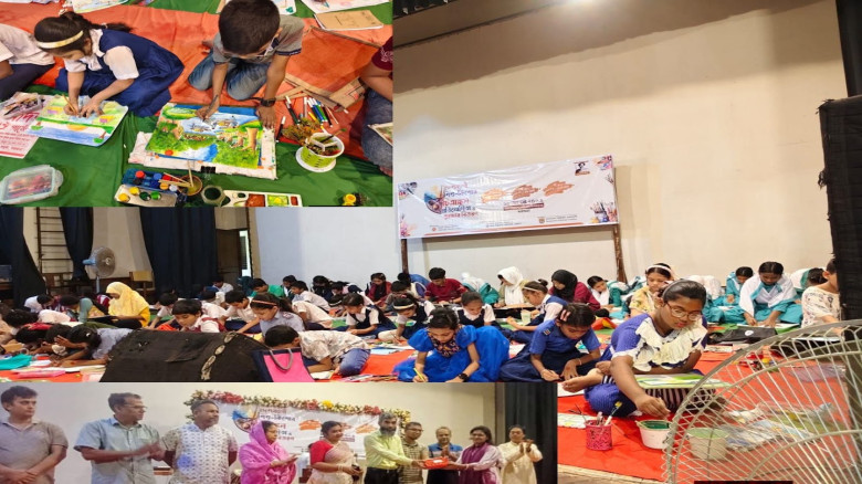 বরগুনায় বিশ্ব মাতৃদুগ্ধ সপ্তাহ উপলক্ষে চিত্রাঙ্কন প্রতিযোগি