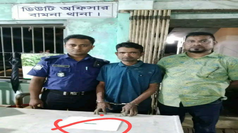 বামনায় ১০ পিস ইয়াবাসহ একজন গ্রেপ্তার