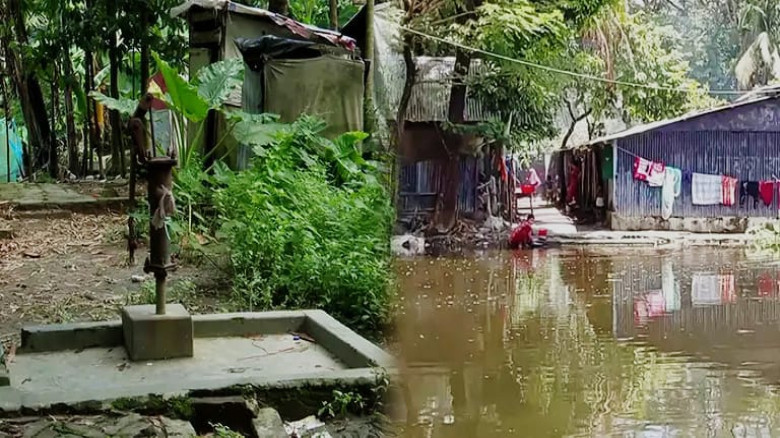 বরগুনার পোটকাখালী আবাসনে দুর্ভোগে ১২০ পরিবার, অকেজো ছয় নলকূপ