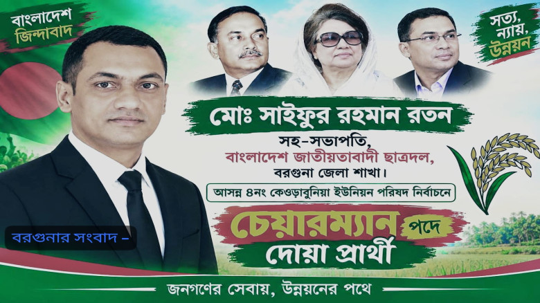 বরগুনার মানুষের পাশে থাকতে চান সাইফুর রহমান রতন: রাজনৈতিক পথচলা...