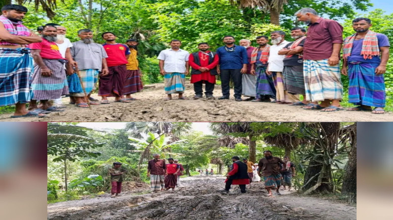 তালতলীতে বেহাল মাটির সড়ক, সংস্কারের দাবিতে এলাকাবাসী!...