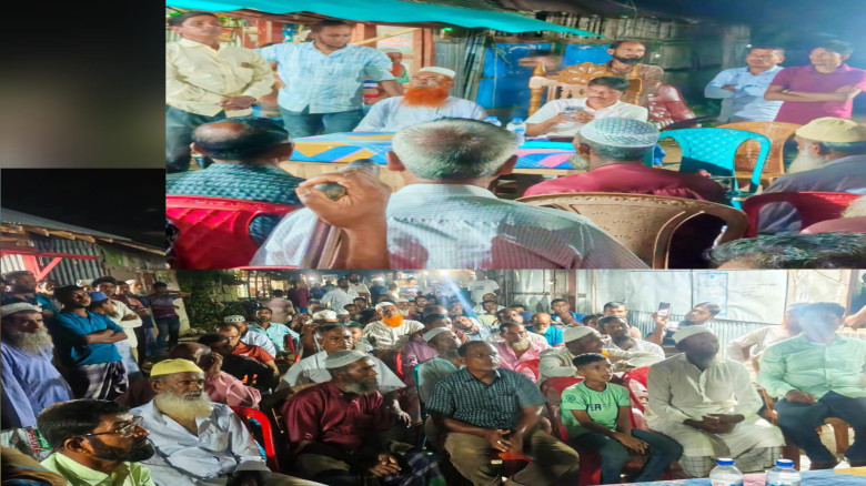 বরগুনা আজগরকাঠি বাজারবাসীর সঙ্গে চেয়ারম্যান মাহফুজের মতবিনিময়...