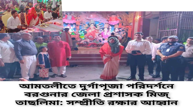 আমতলীতে দুর্গাপূজা পরিদর্শনে বরগুনার জেলা প্রশাসক: সম্প্রীতি রক্ষার আহ্বান...
