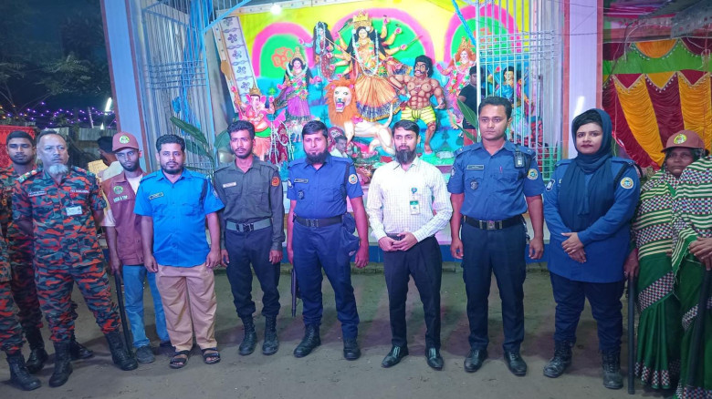 বামনায় বিভিন্ন পূজামণ্ডপ পরিদর্শন করলেন নির্বাহী ম্যাজিস্ট্